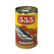 555 Sardines in Hot Tomato Sauce 155g