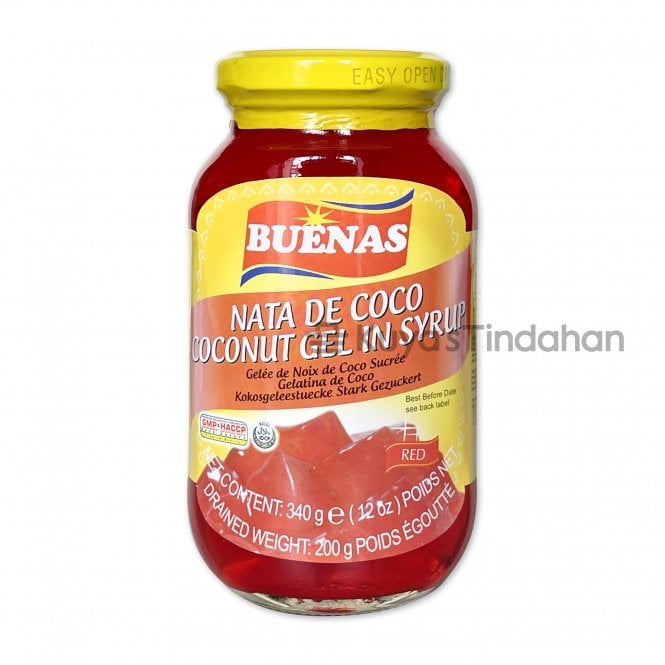 Buenas RED Coconut Gel 340g (Nata de Coco) - NEW LOWER PRICE!