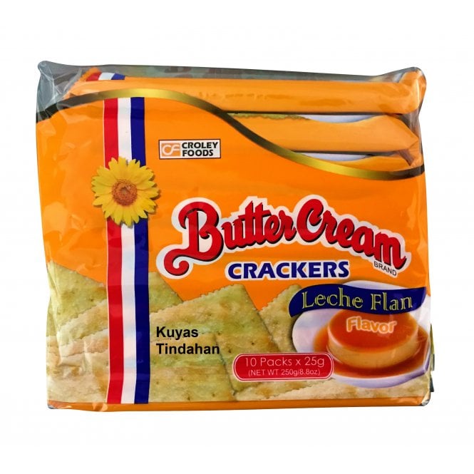 Butter Cream Crackers Leche Flan Flavor 250g (10 x 25g packs) 