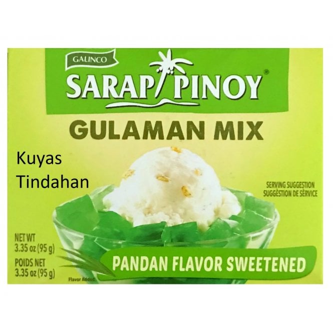 Galinco Sarap Pinoy Gulaman Mix Pandan Flavor Sweetened 95g (Agar-Agar)