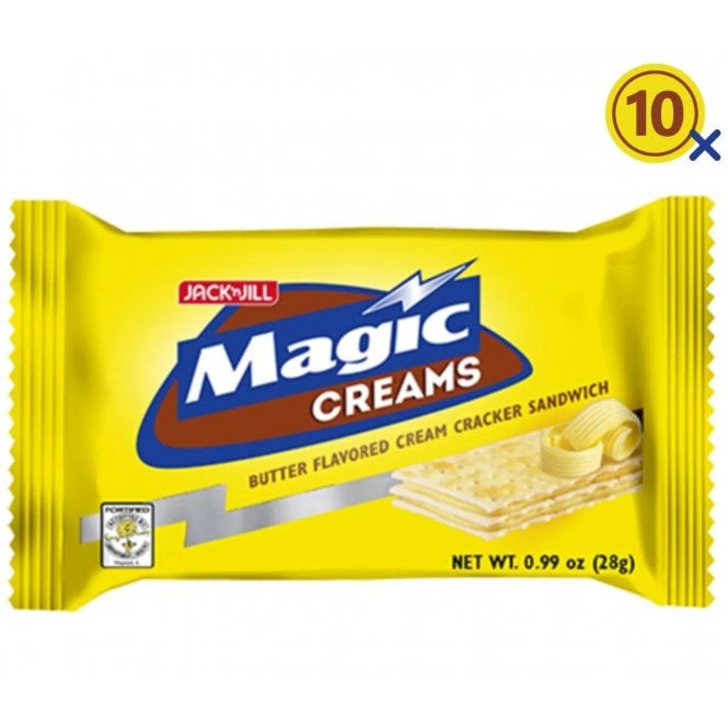 Jack n Jill Magic Creams BUTTER Flavoured Cream Cracker Sandwich 280g (10 packs)