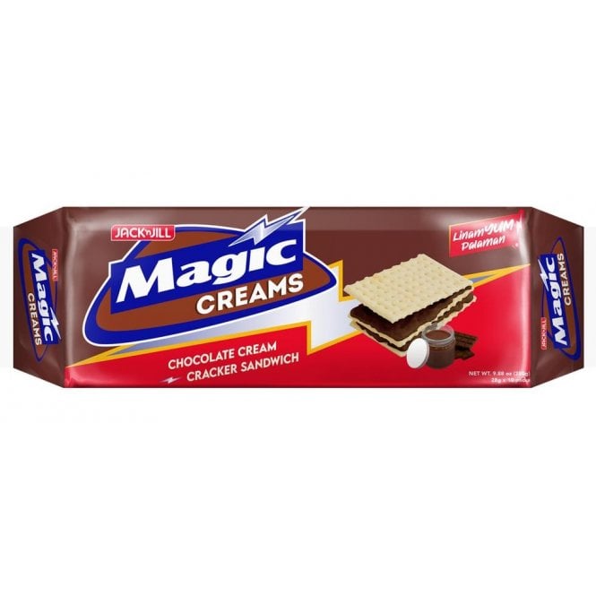 Jack n Jill Magic Creams CHOCOLATE Cream Cracker Sandwich 28g x 10 Packs