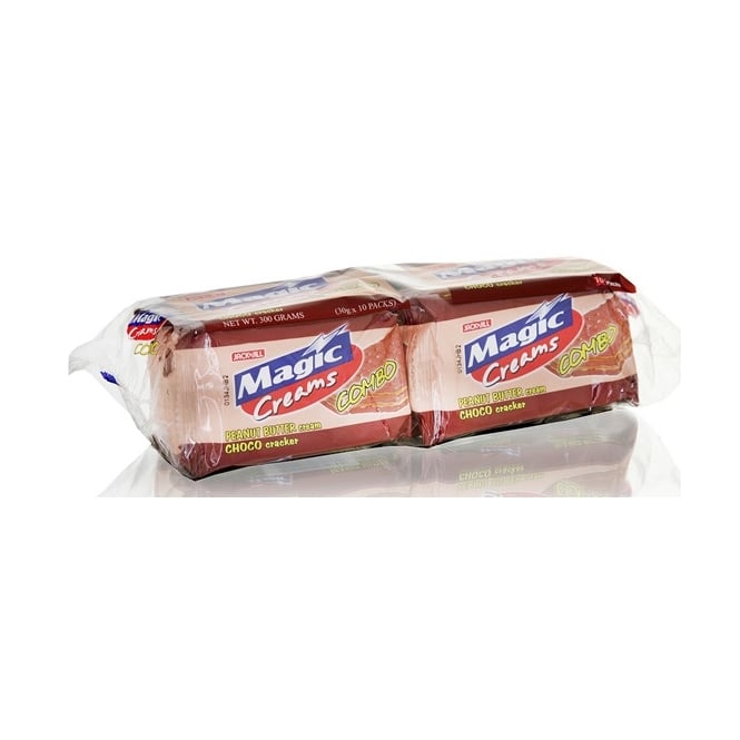 Jack n Jill Magic Creams PEANUT BUTTER Cream Cracker Sandwich 28g x 10 Packs