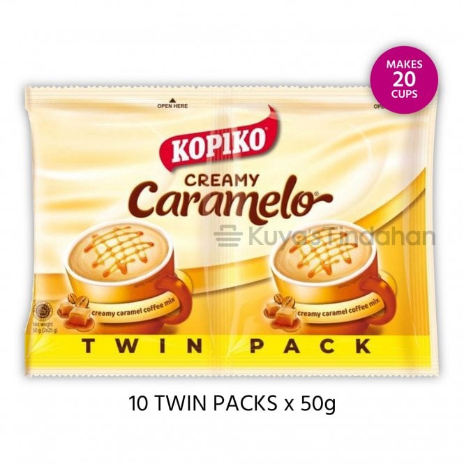 Kopiko 3-in-1 Creamy CARAMELO (10 x TWIN PACKS) - MAKES 20 CUPS