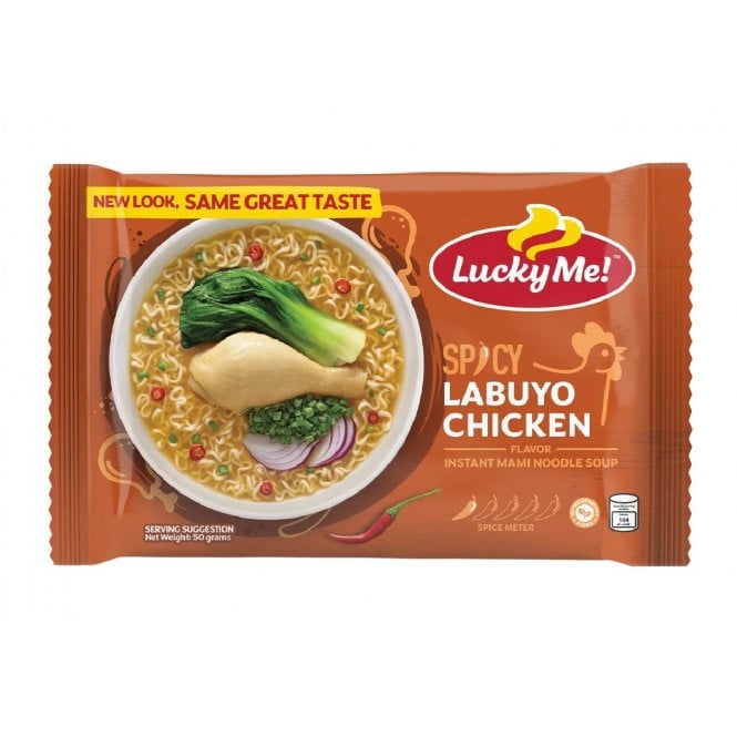 Lucky Me Spicy Labuyo Chicken Flavor Instant Mami Noodle Soup 50g