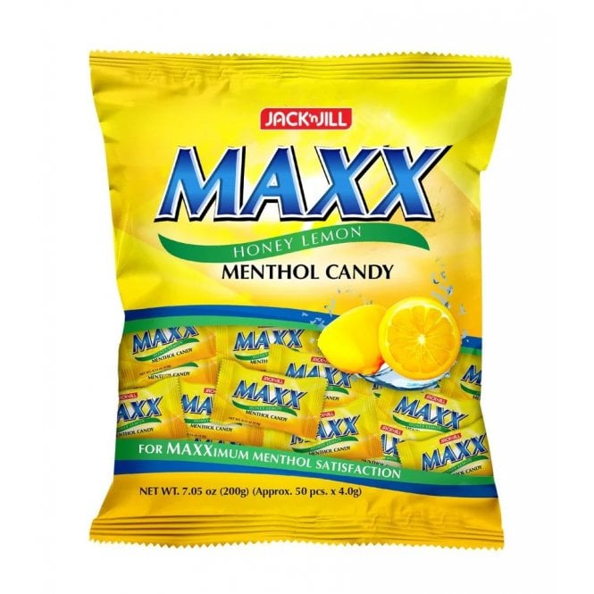 Maxx Honey Lemon Menthol Candy 200g (50 pcs)