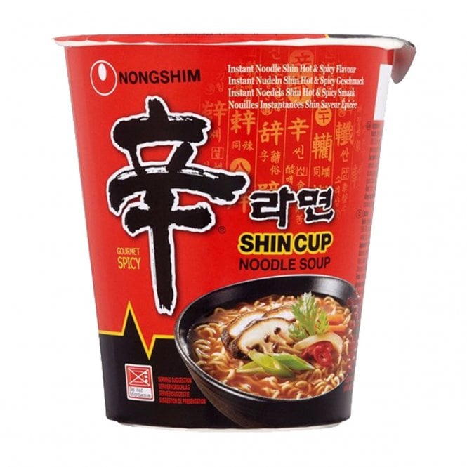 Nongshim Shin Ramyun CUP Noodle Soup 68g (Gourmet Spicy) 