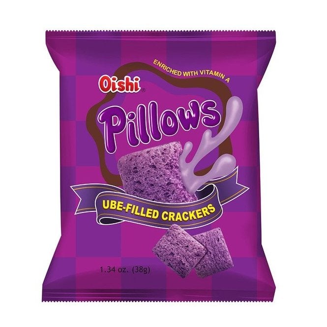 Oishi Pillows Ube-Filled Crackers 38g