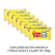 Sunflower Crackers Butter-filled Sandwich 189g (7 x 27g packs) - 10p Clearance
